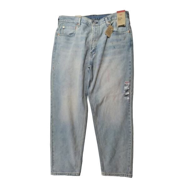Levi's Other - NEW Levi's Strauss 550 '92 MEN 36x30 Relaxed Taper Light Blue Paint Stained
